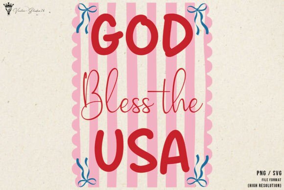 4th of July Hand Drawn Christian SVG PNG Illustrations