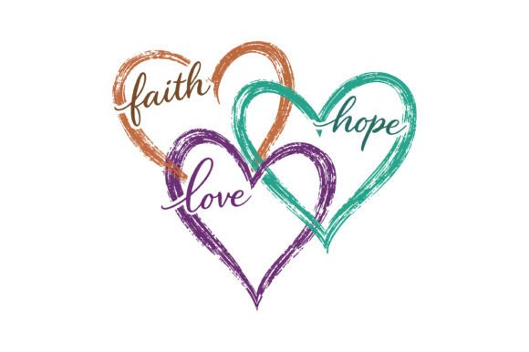 Faith Hope Love Heart SVG for Crafts