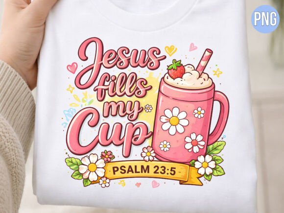 Jesus Fills My Cup Shake Christian SHIRT Crafts