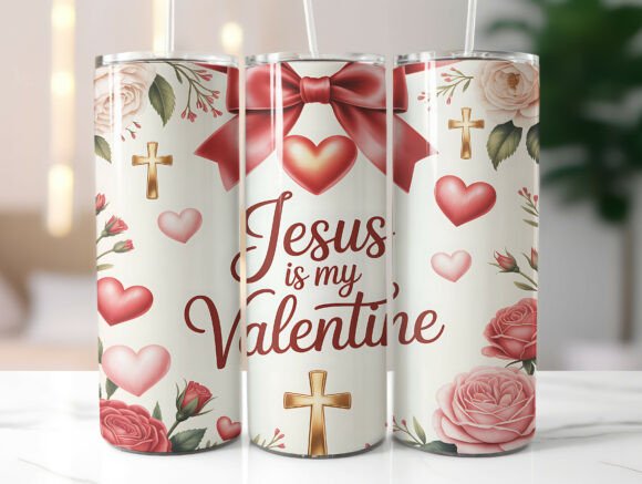 Jesus is My Valentine Faith Tumbler Wrap