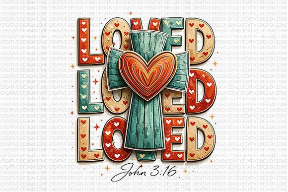 Jesus Loved Faith Illustrations for Modern Content