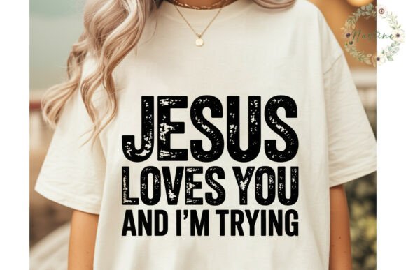 Jesus Loves You Distressed PNG Illustrations