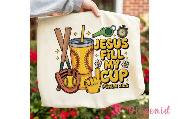 Softball Jesus Fill My Cup PNG Clipart Illustrations